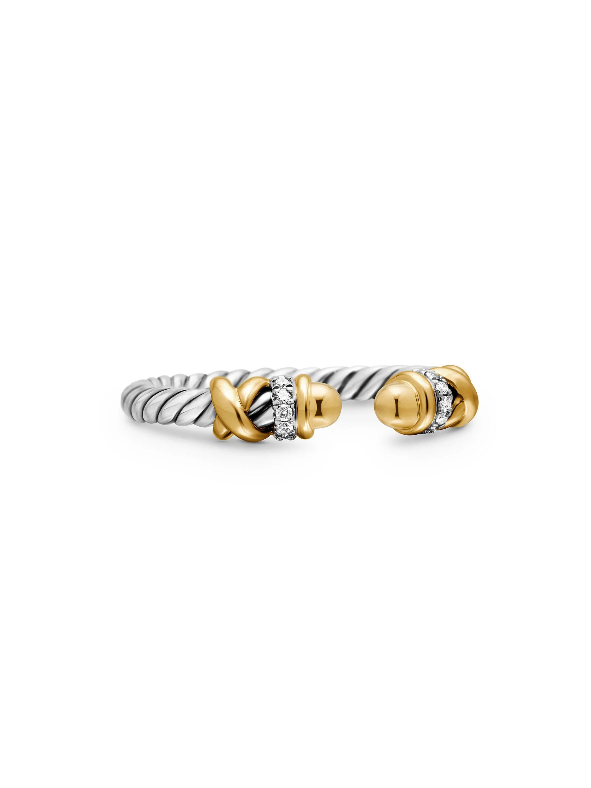 Women's Petite Helena Ring in Sterling Silver - Gold Dome - 1