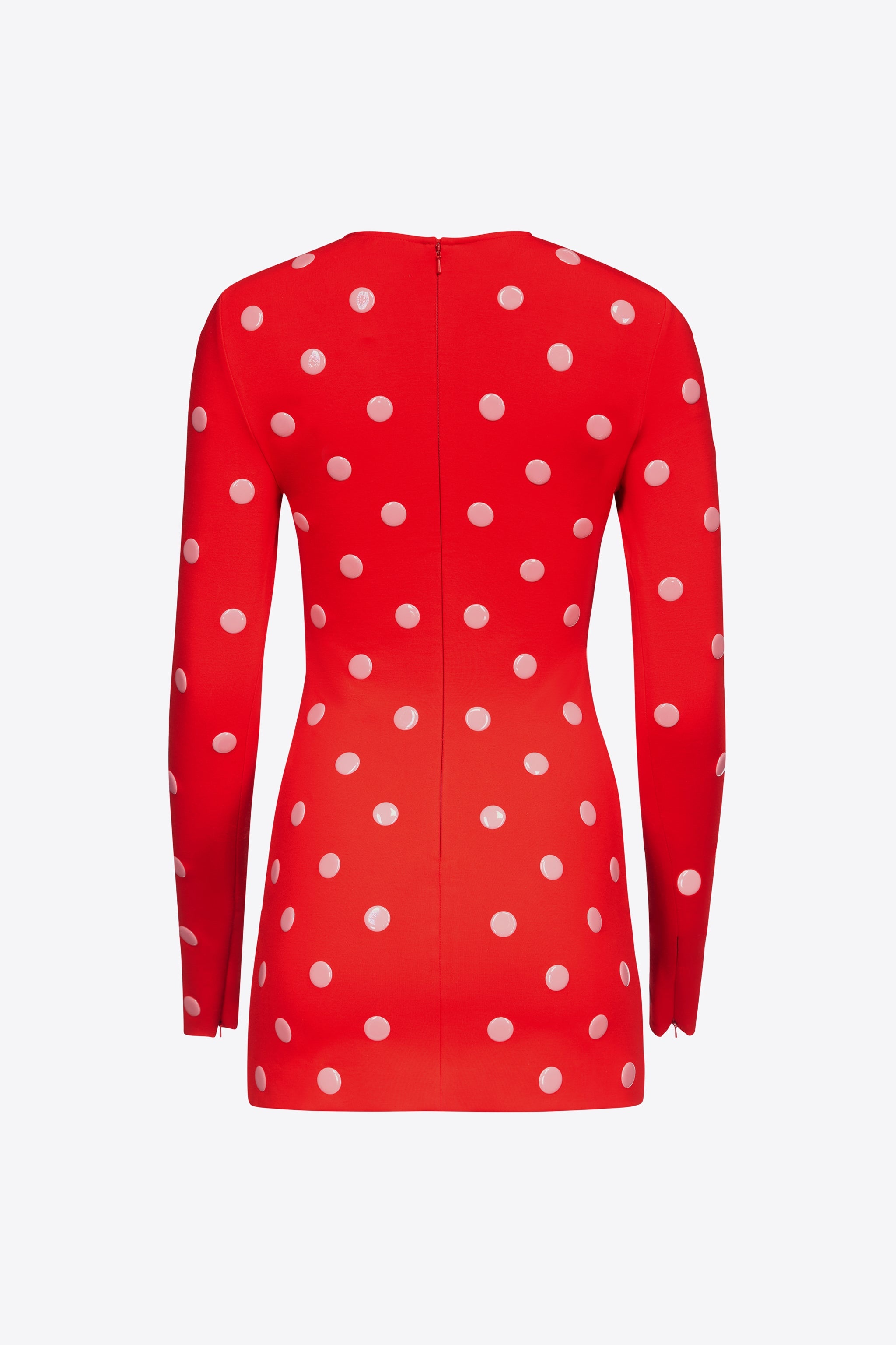 POLKA DOT LONG SLEEVE MINI DRESS - 2