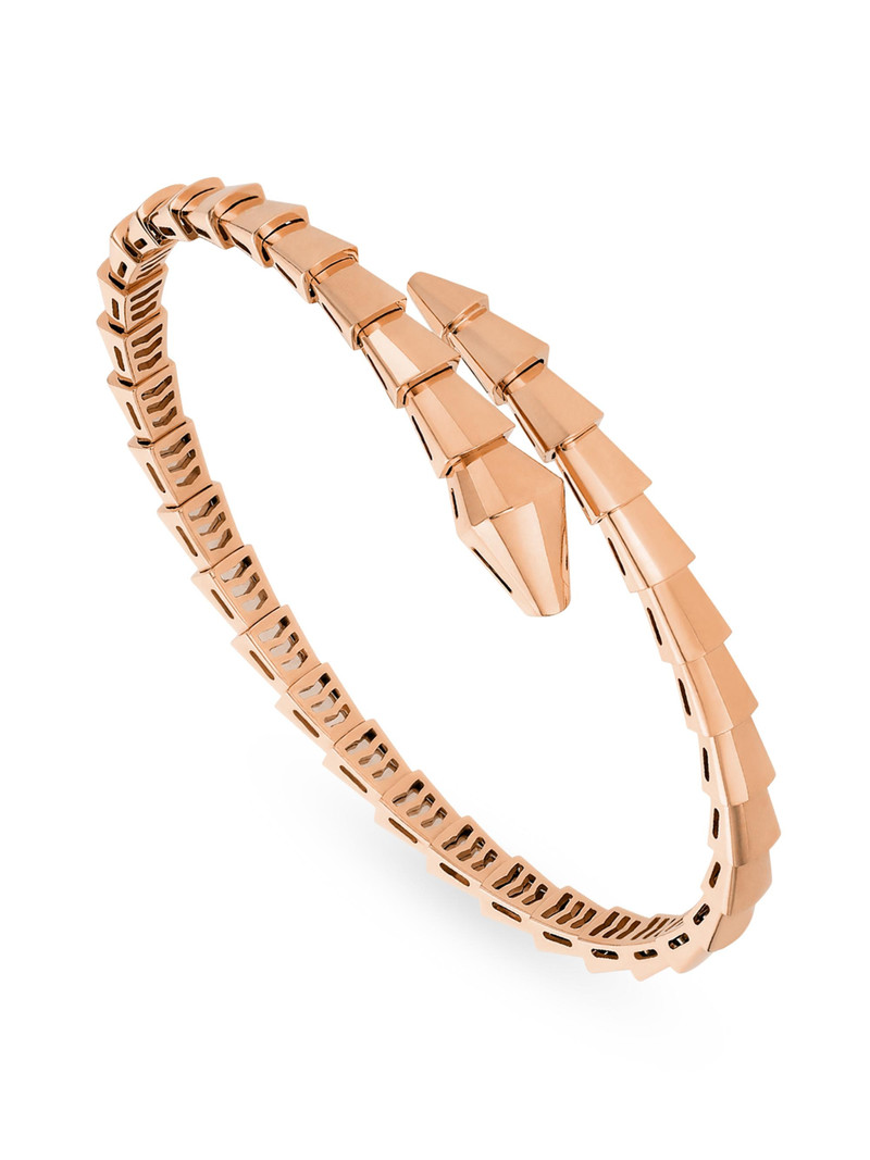 Women's Serpenti Viper 18K Rose Gold Wrap Bracelet - Pink Gold 1