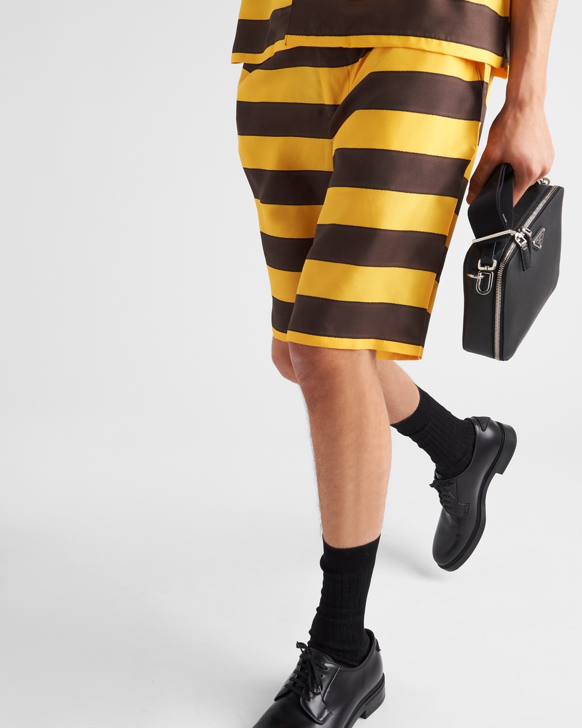 Printed silk Bermuda shorts - 3