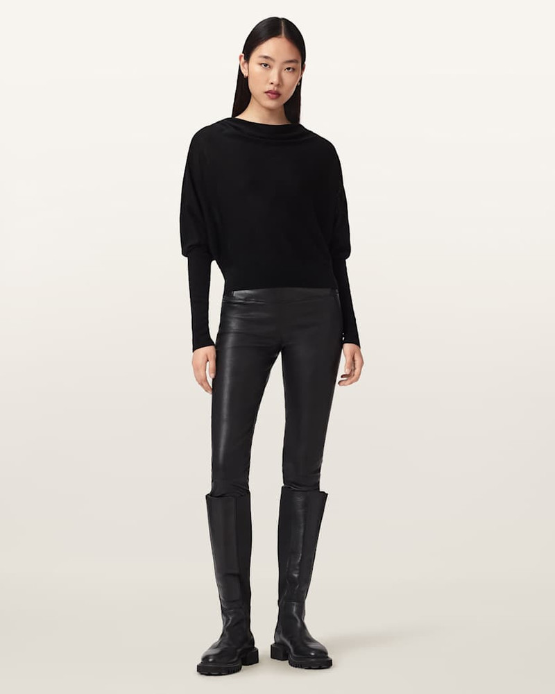 ALLSAINTS CORA LEATHER STRETCH LEGGINGS outlook