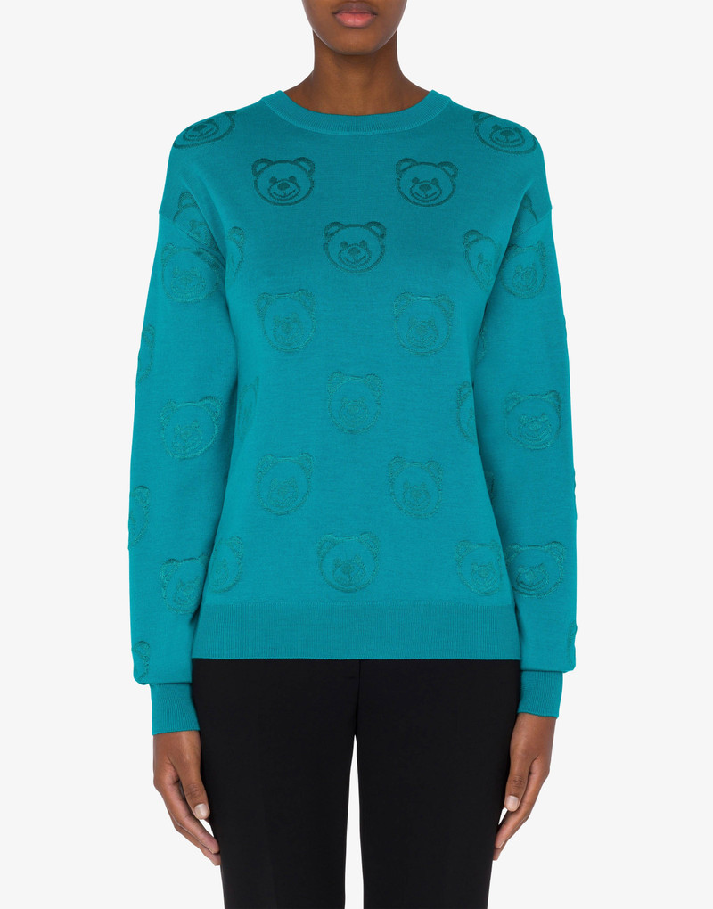 Moschino ALLOVER TEDDY BEAR JUMPER outlook