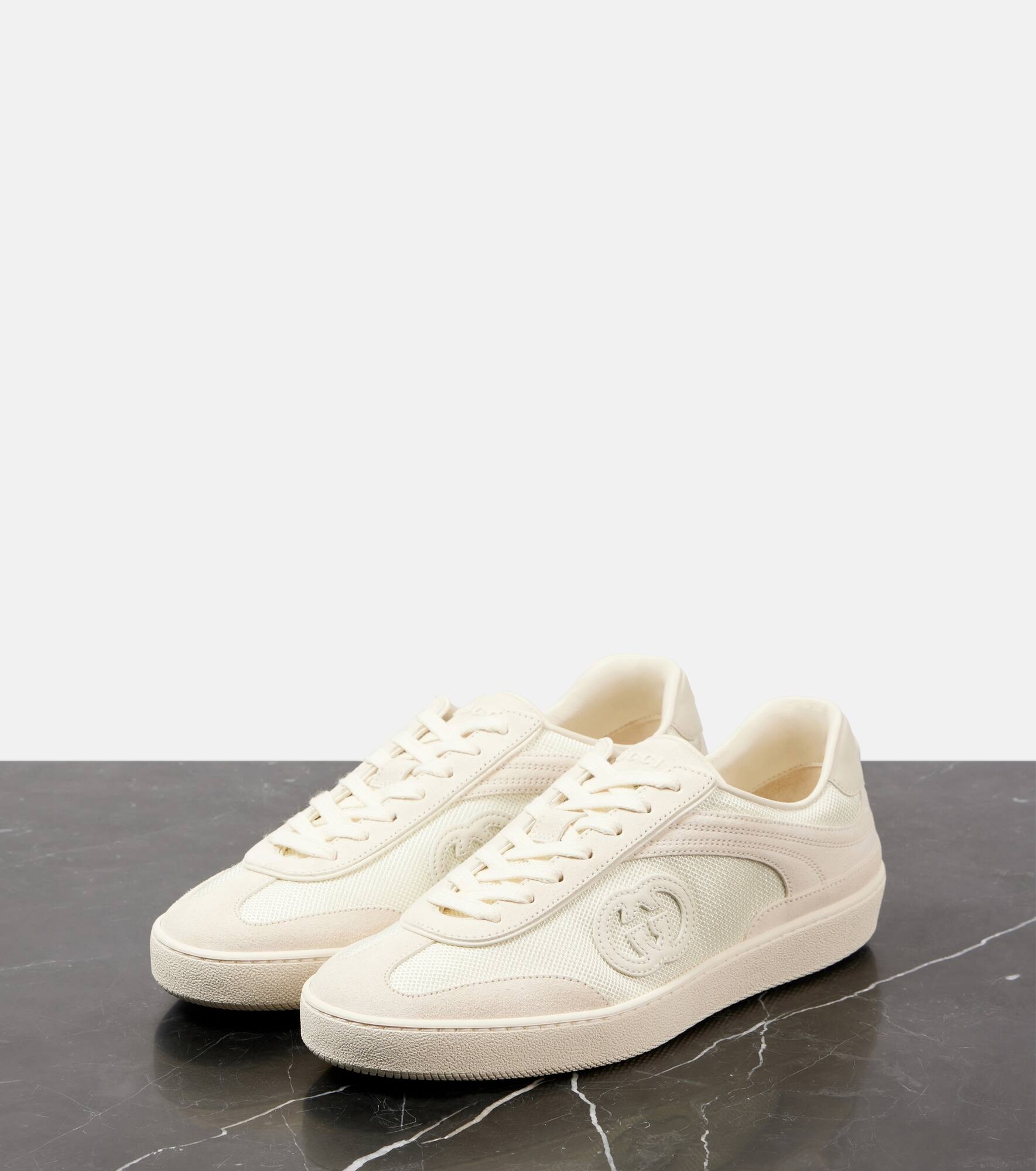 G74 suede-trimmed sneakers - 4