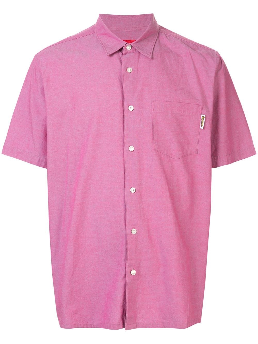 chest pocket short-sleeved shirt - 1