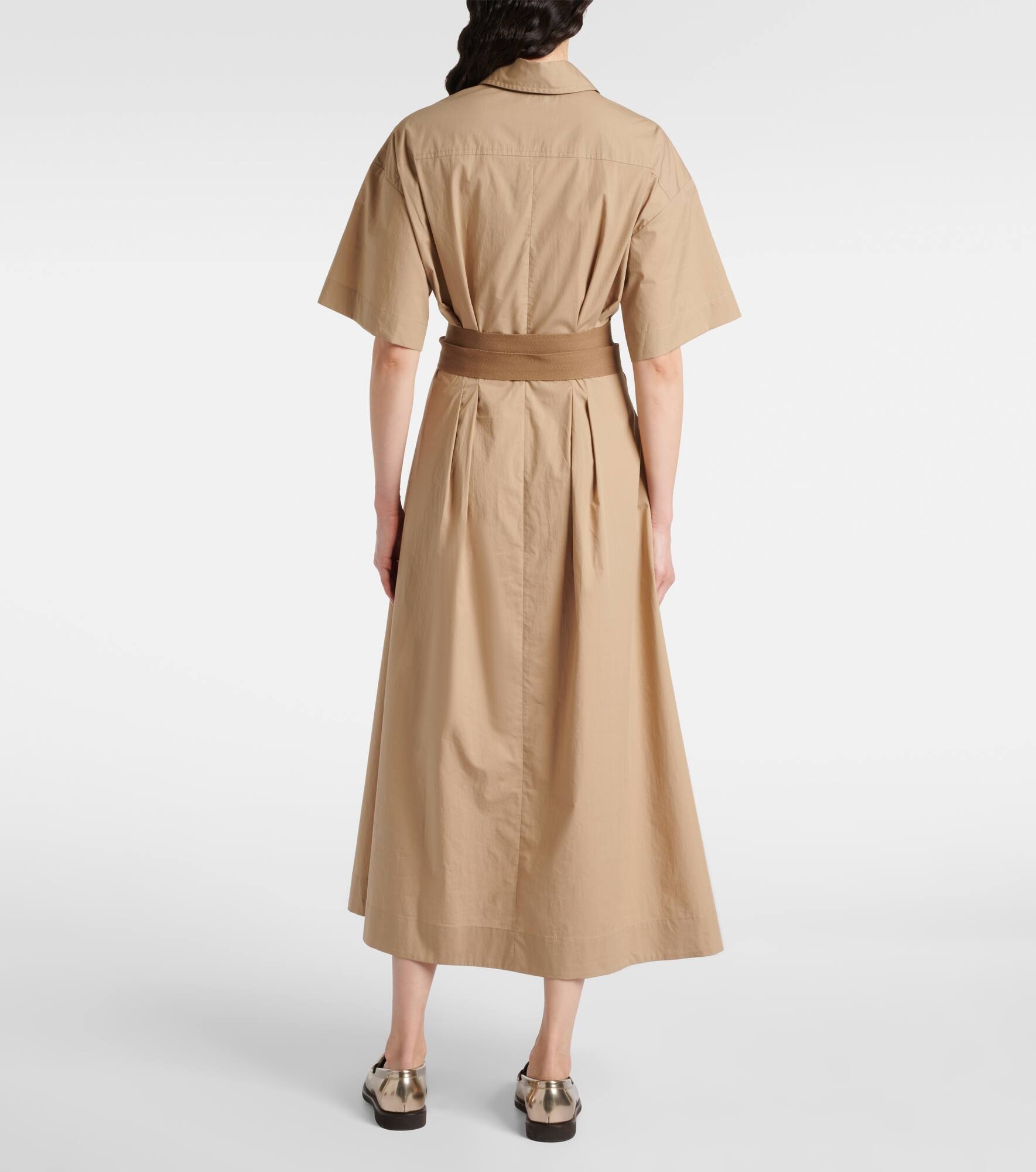 Belted cotton shirt dress - 3