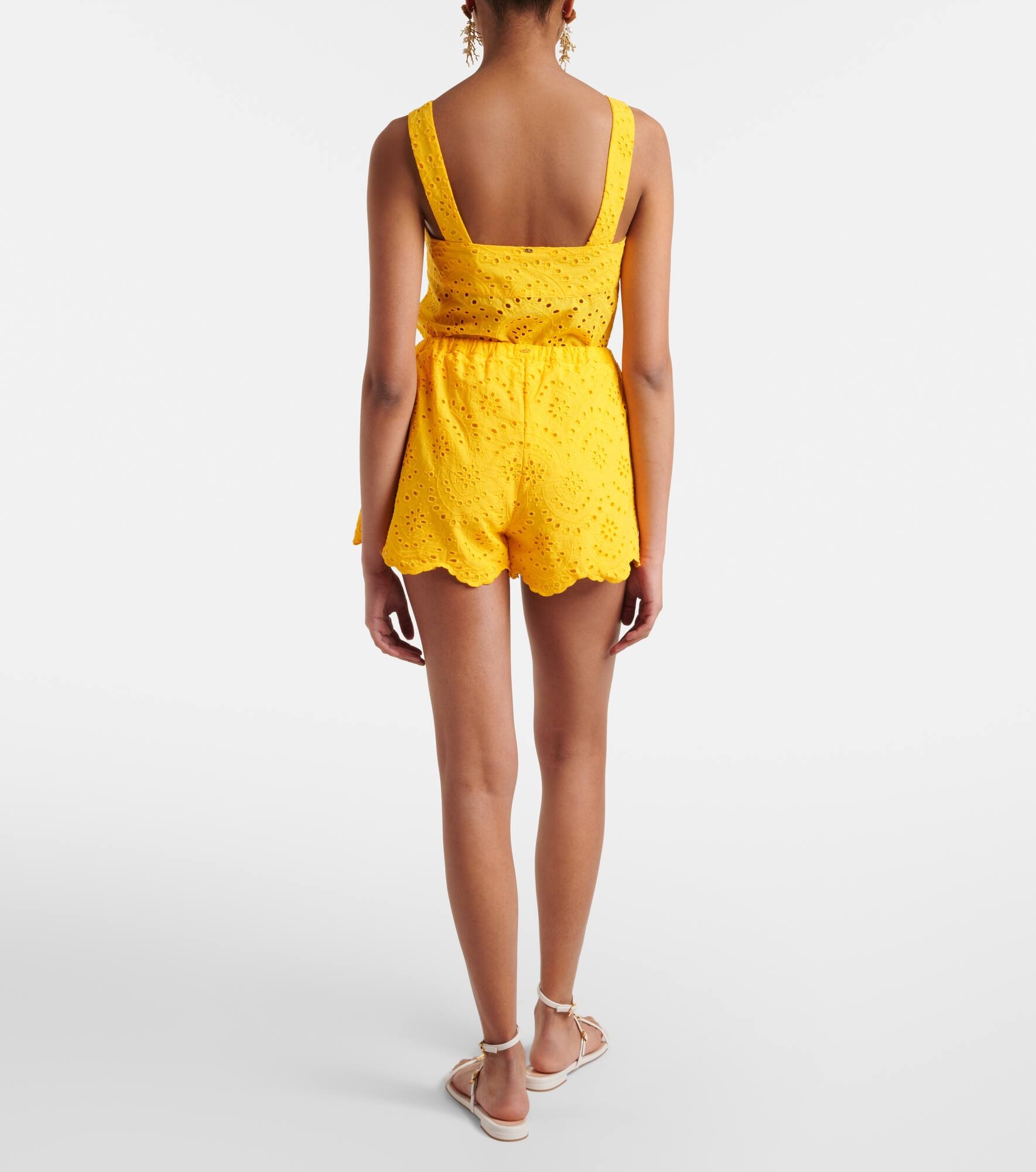Broderie anglaise cotton shorts - 3