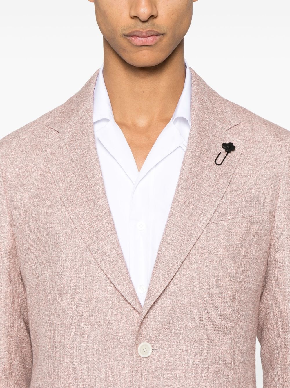 brooch-detail blazer - 5