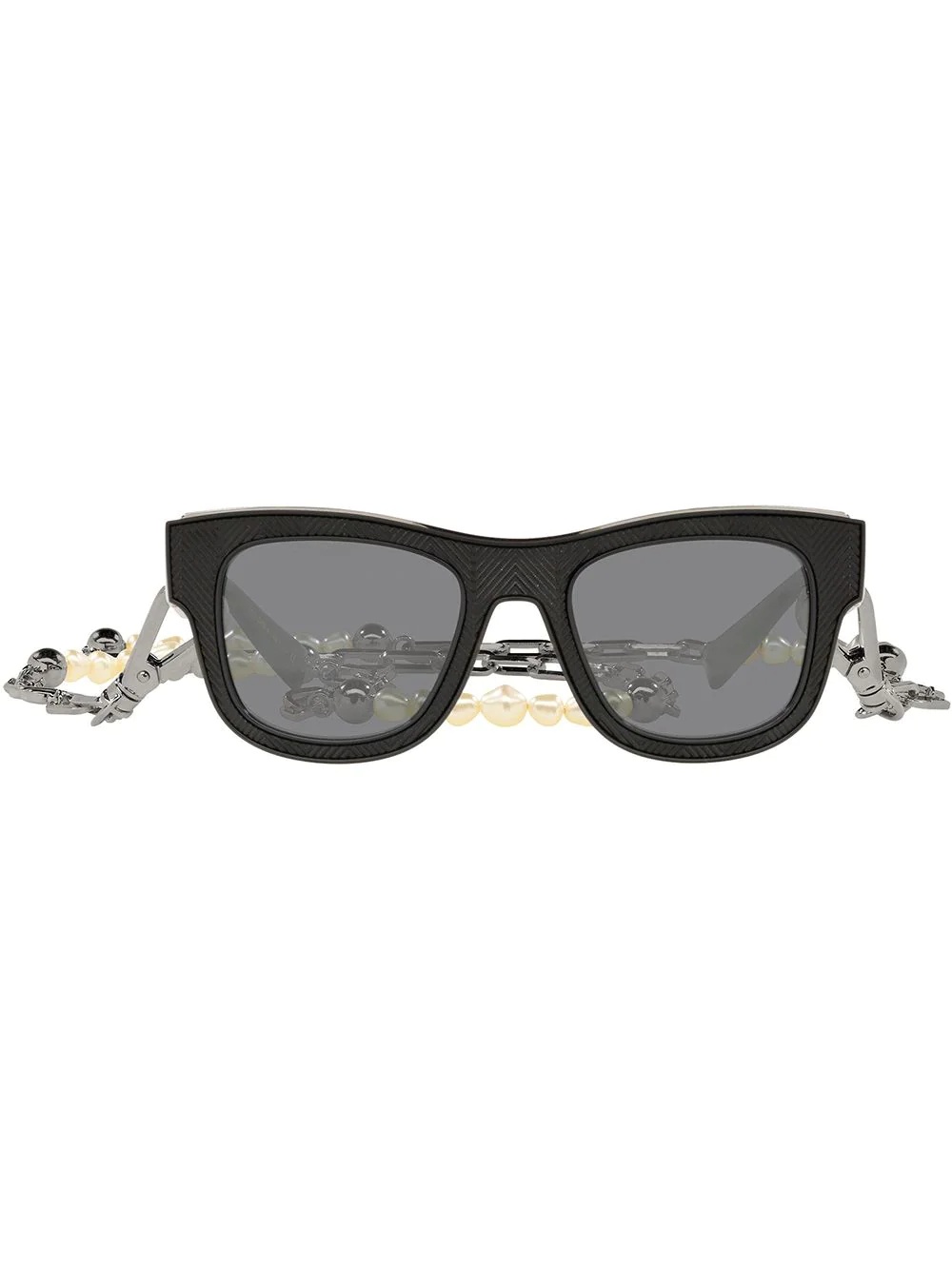 D-frame chain-embellished sunglasses - 1