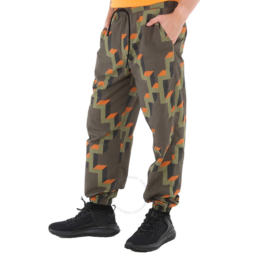 Marcelo Burlon Men's Army Orange Cross Geometric-Print Joggers - 5
