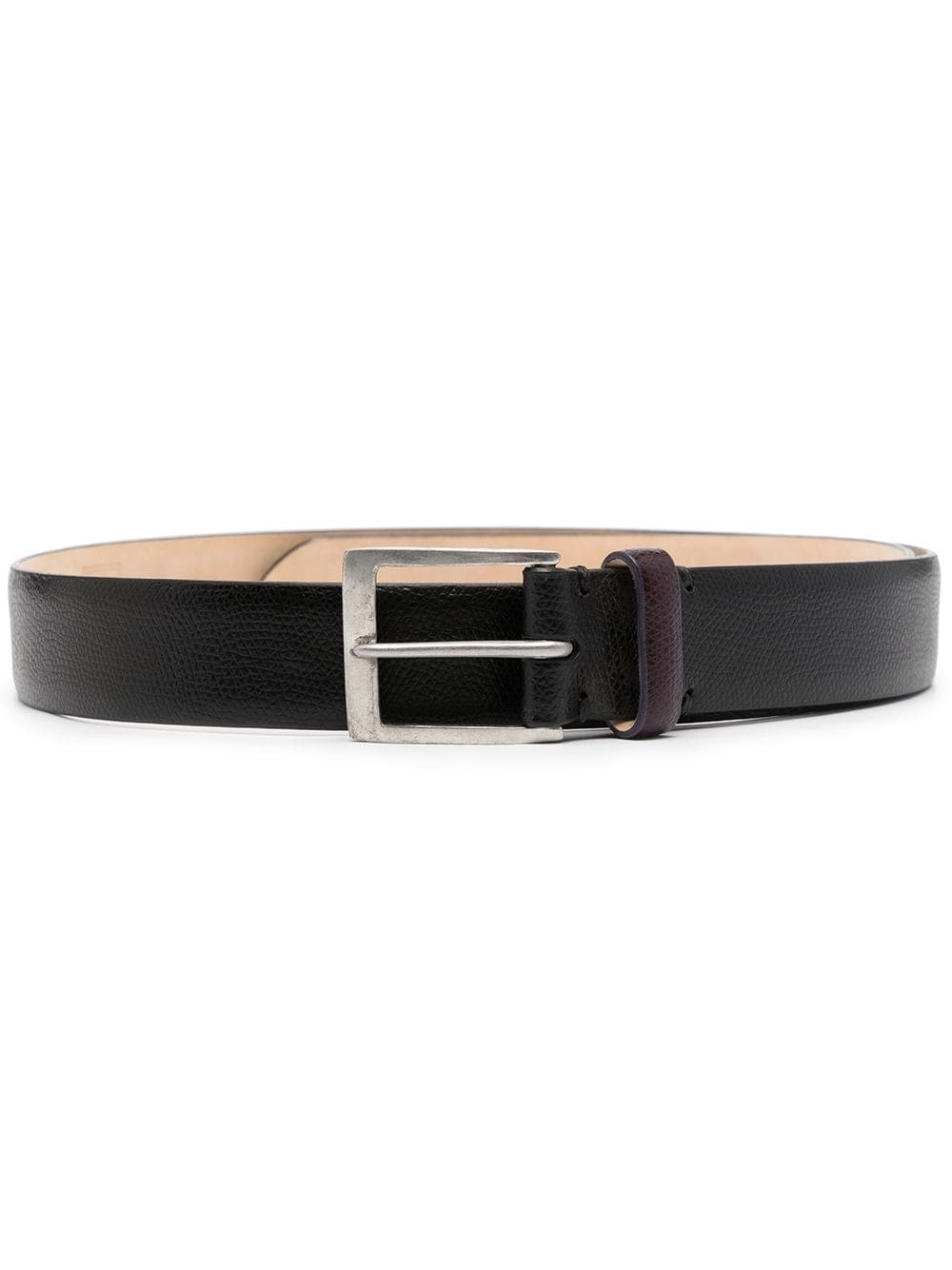 buckled leather belt - 1