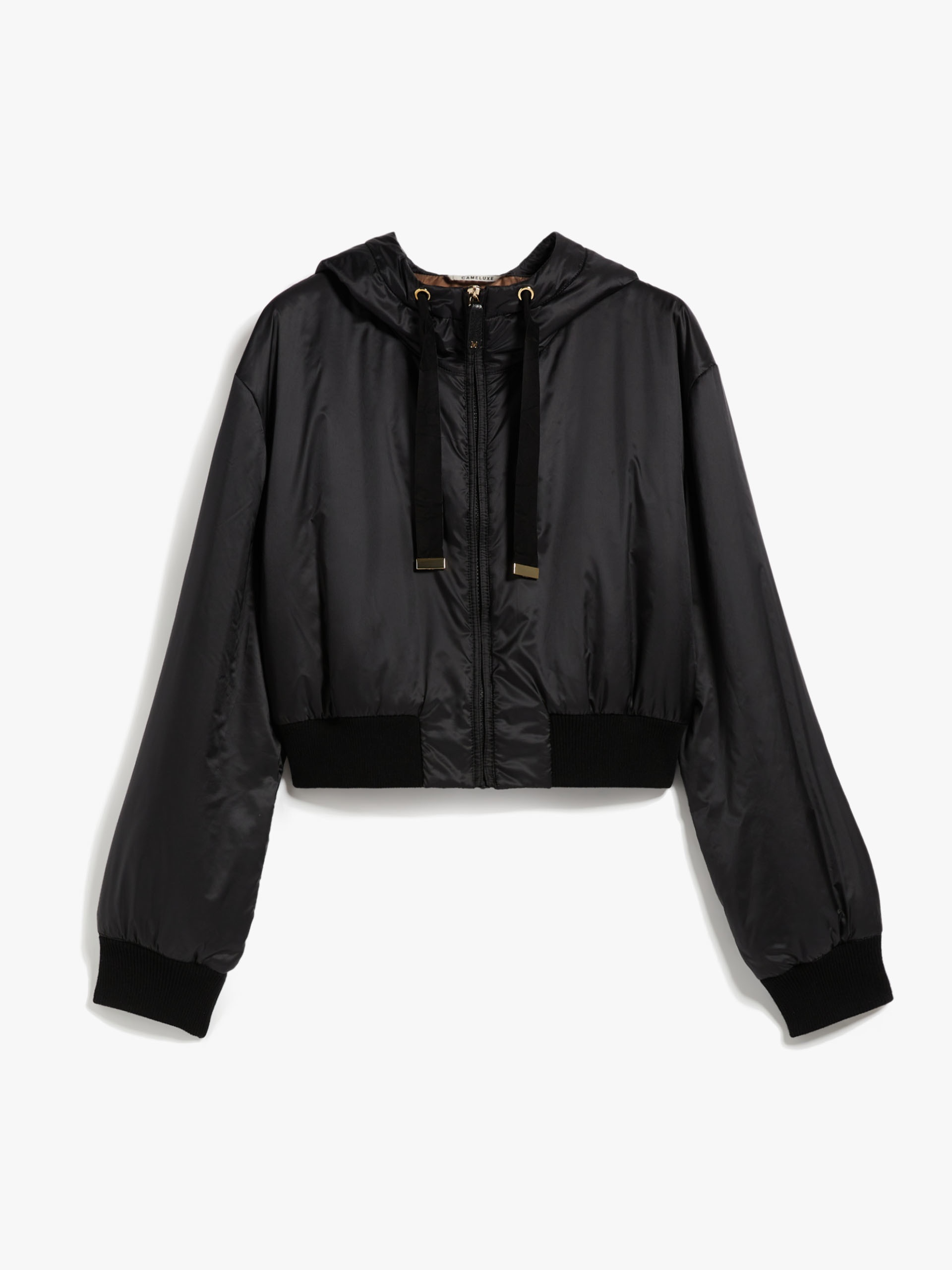【関税＆送料込み】Max Mara Drip-Proof Canvas Hooded Bomber Max Mara Hooded Bomber Jacket In Water-resistant Canvas In