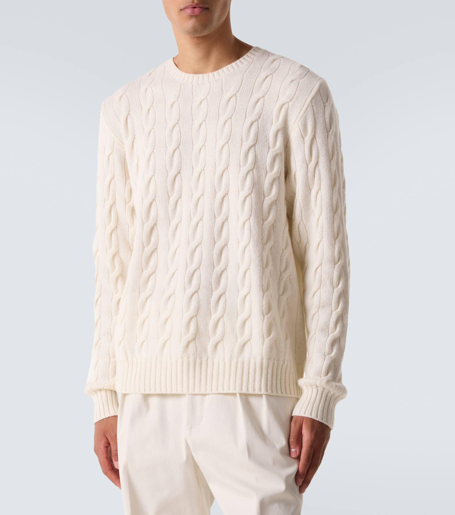 Cable-knit cashmere sweater - 3