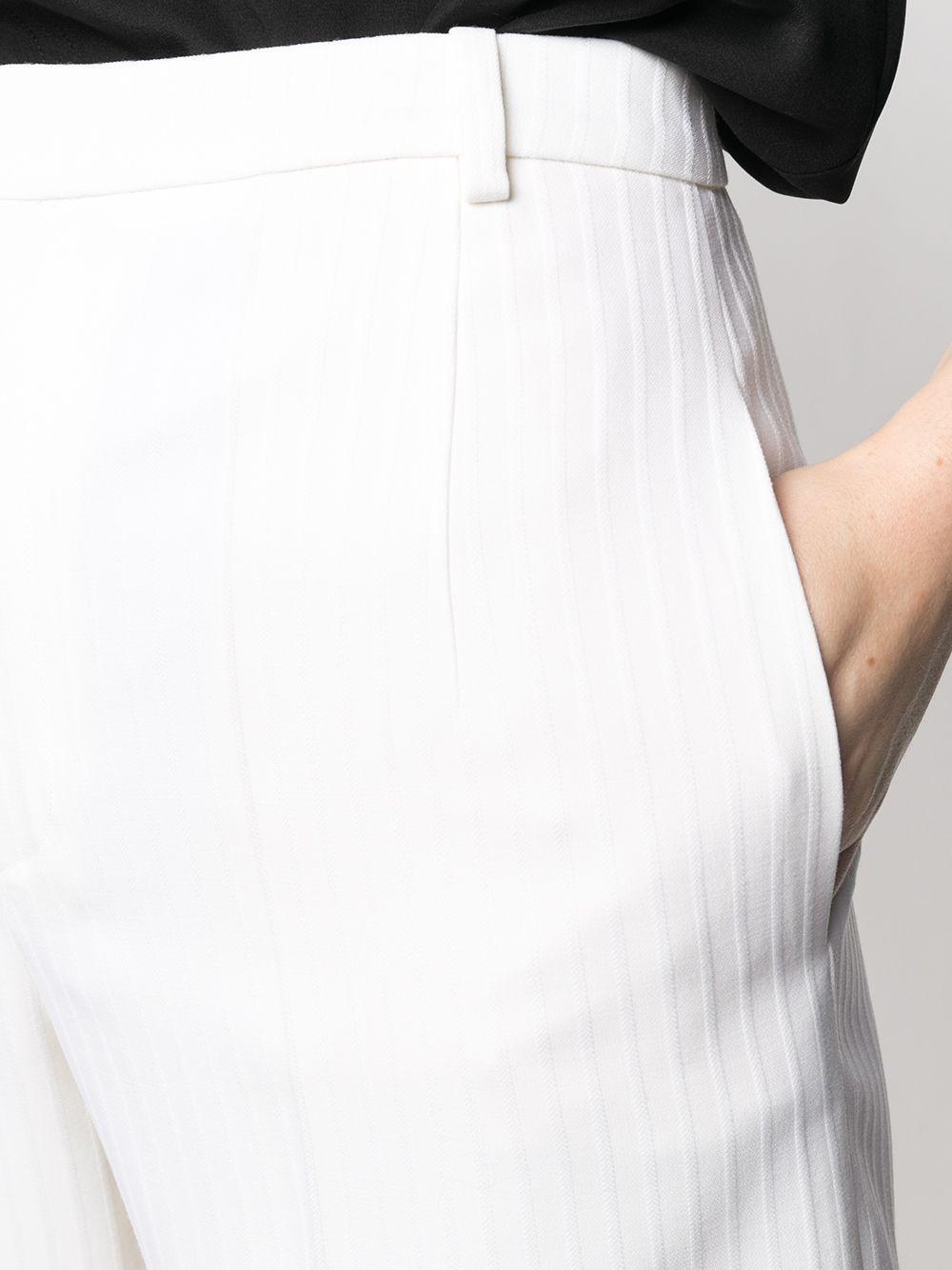 pinstripe tailored shorts - 7