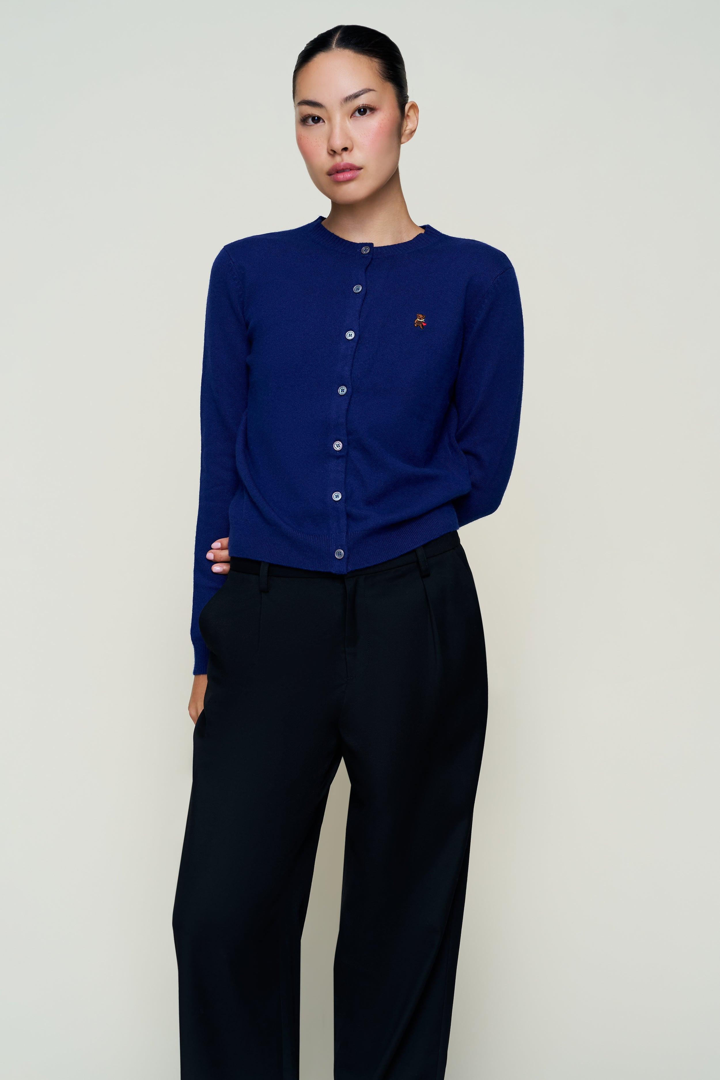 JUNE RELAXED WOOL CARDIGAN - 1