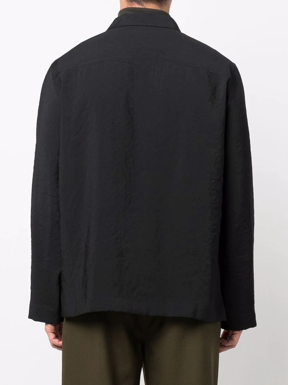 low V-neck long-sleeved shirt - 4