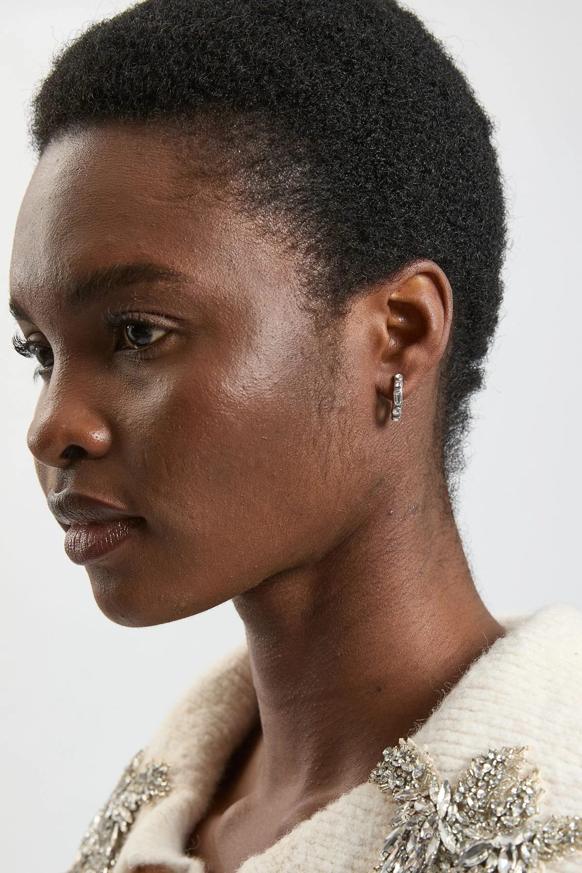 Crystal Hoop Earrings - 1