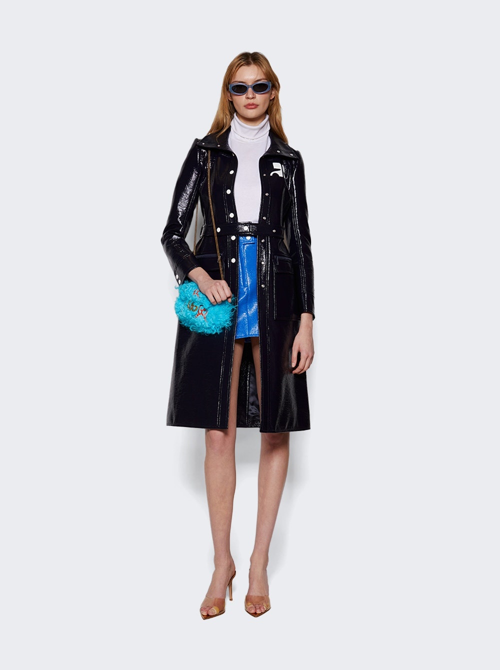 Reedition Vinyl Trench Coat Navy - 2