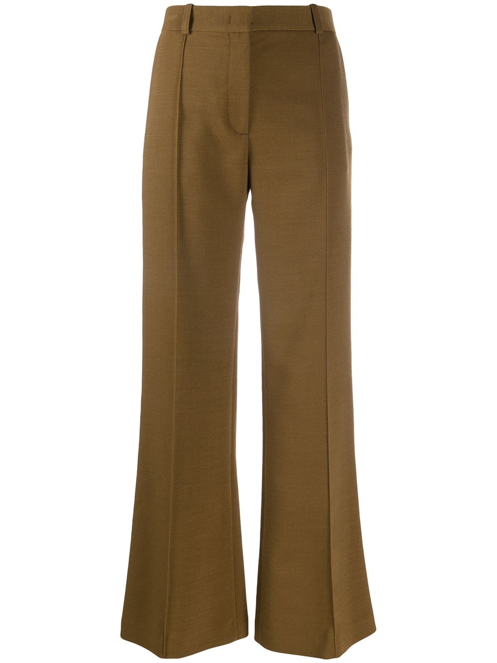 Wool-blend flared trousers - 1