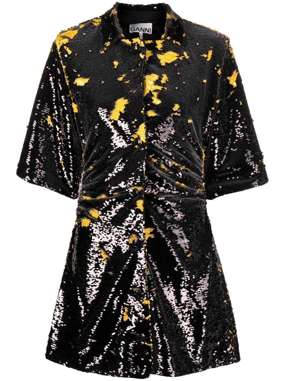 paint-splatter minidress - 1
