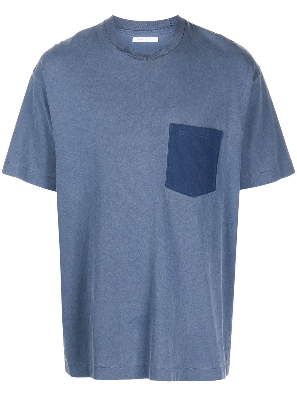 contrast-pocket fitted T-shirt - 1