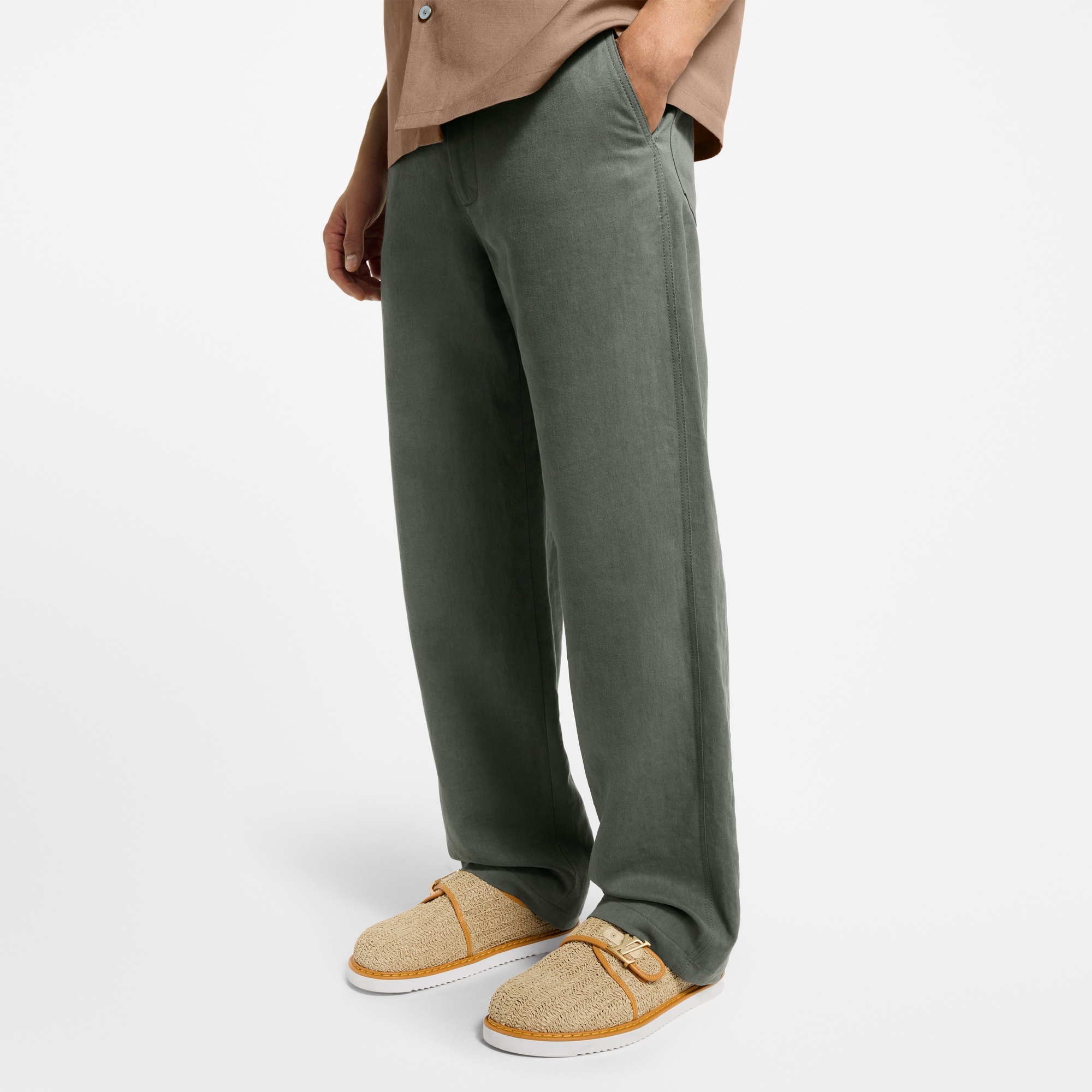 Light Linen Workwear Pants - 2
