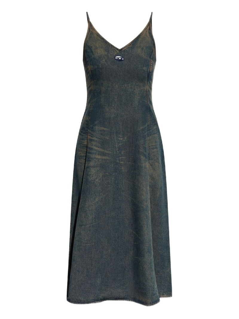 De-Beld-S V-neck denim dress 1