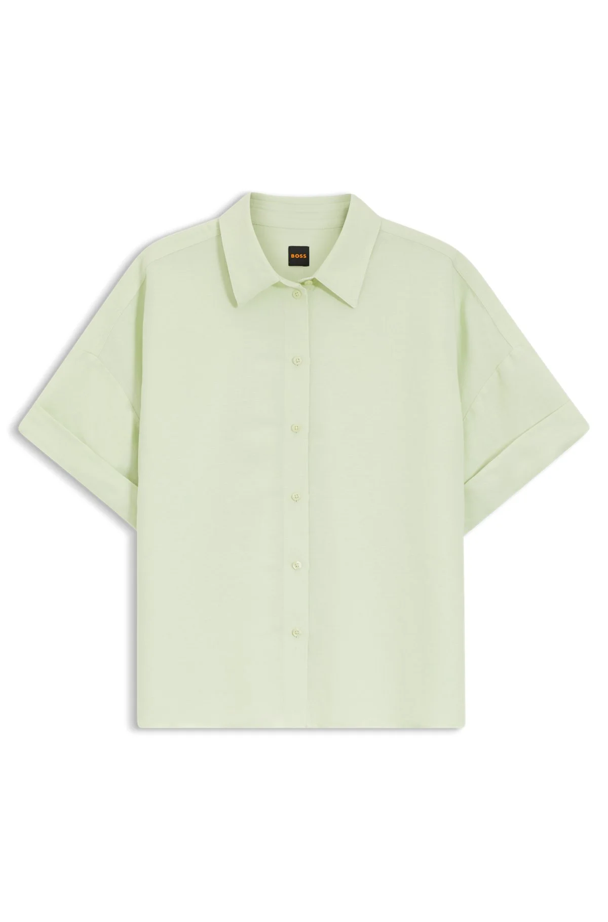 REGULAR-FIT BLOUSE WITH ROLLED CUFFS - 1