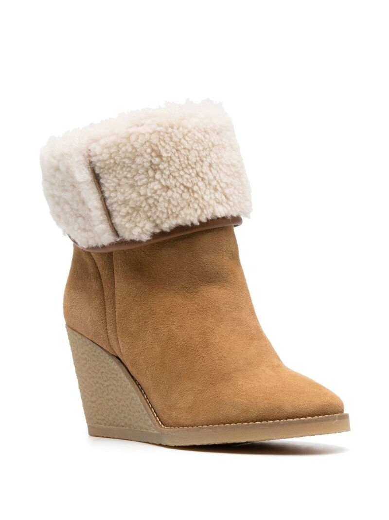 Totam shearling trim wedge boot - 2