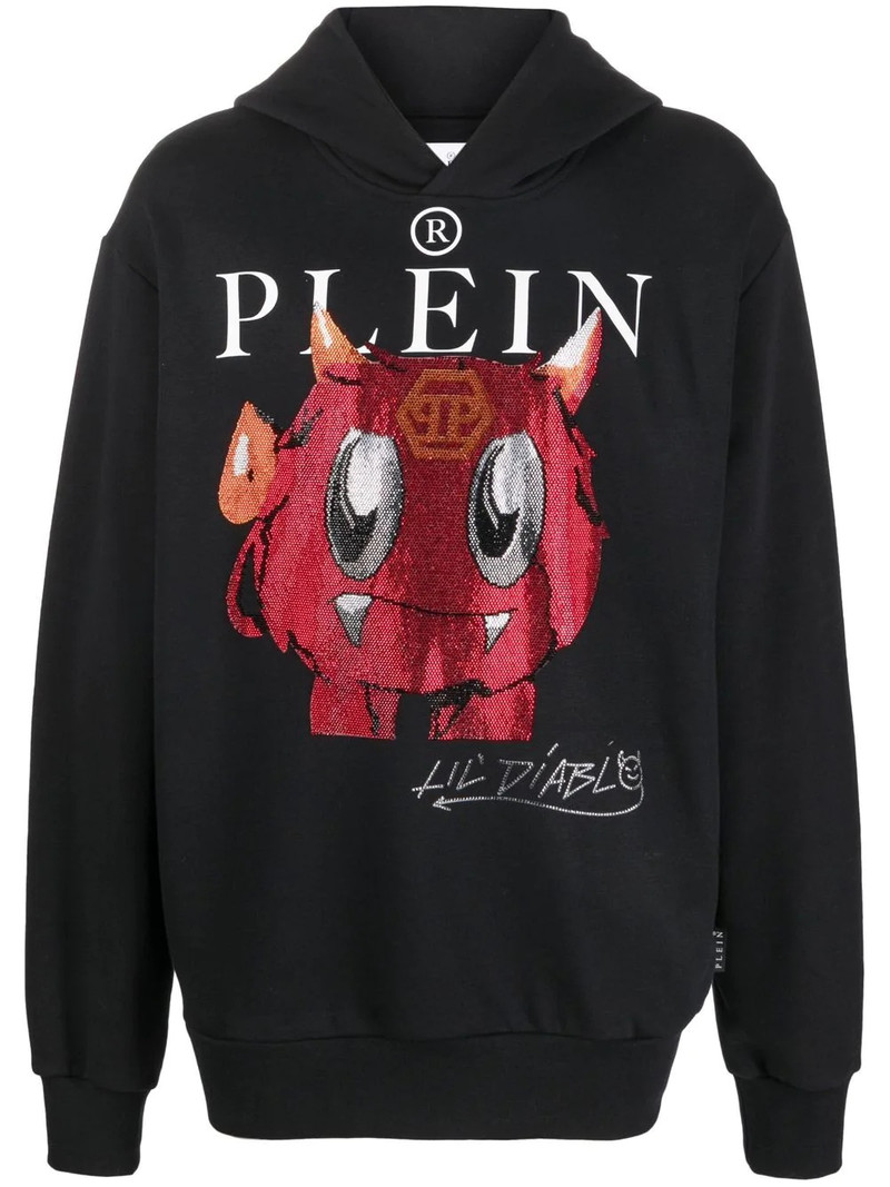 Monsters print logo hoodie 1