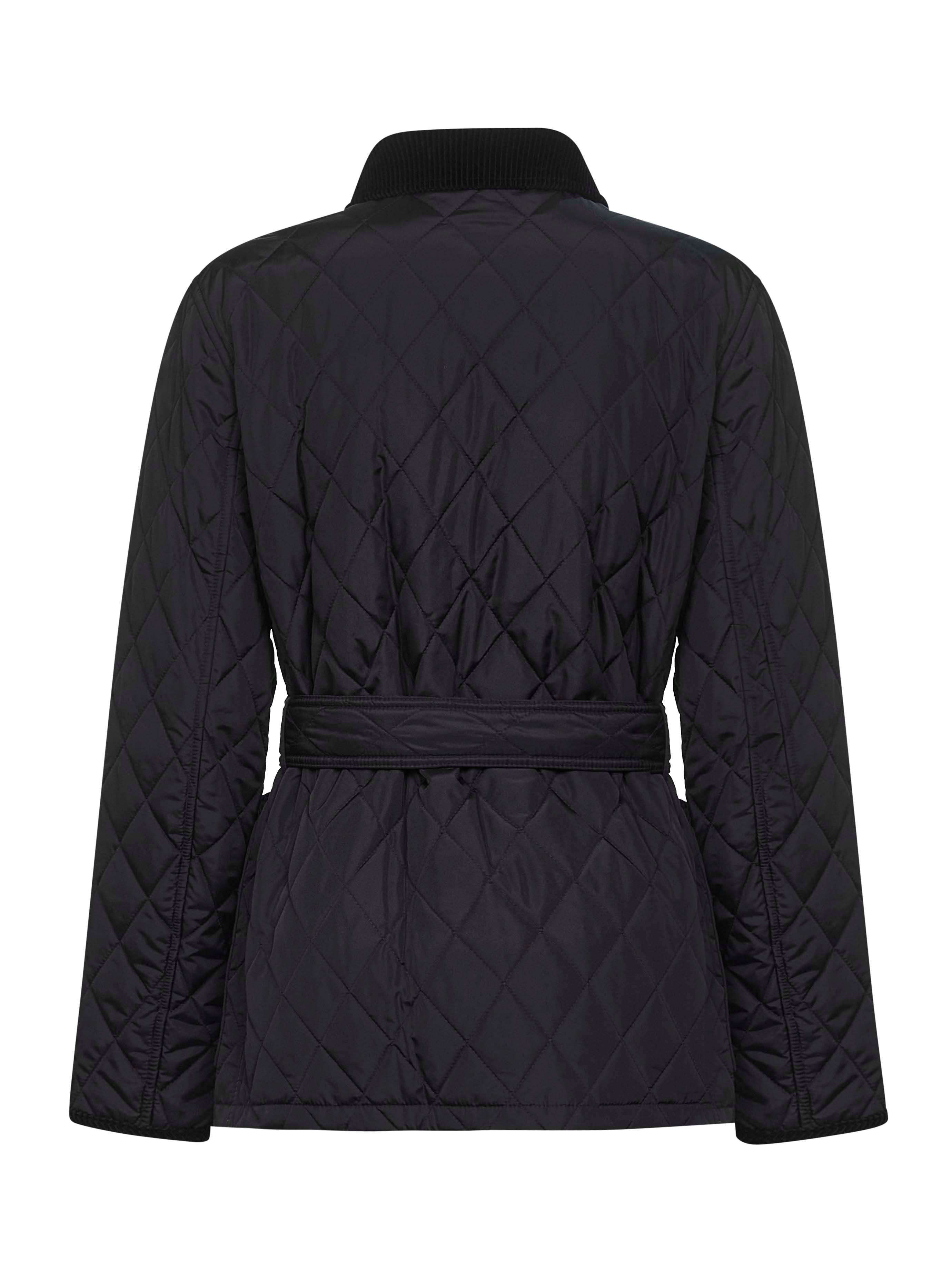 Burberry Women Black Nylon Belted Quilted Jacket - 2