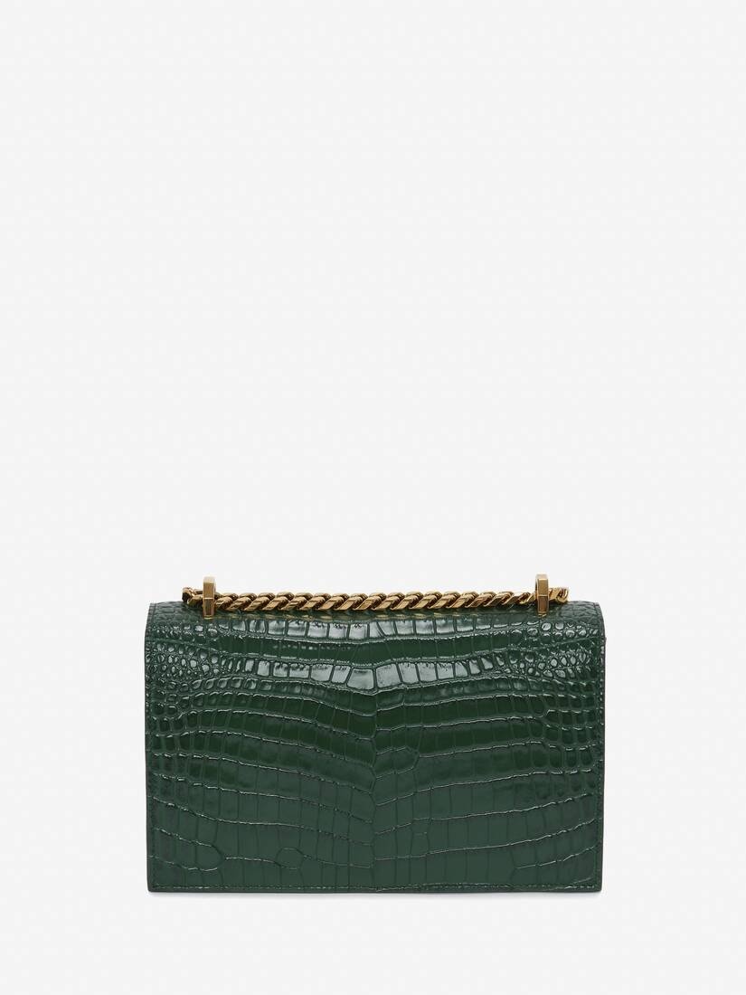 Women's Jewelled Satchel in Emerald - 3