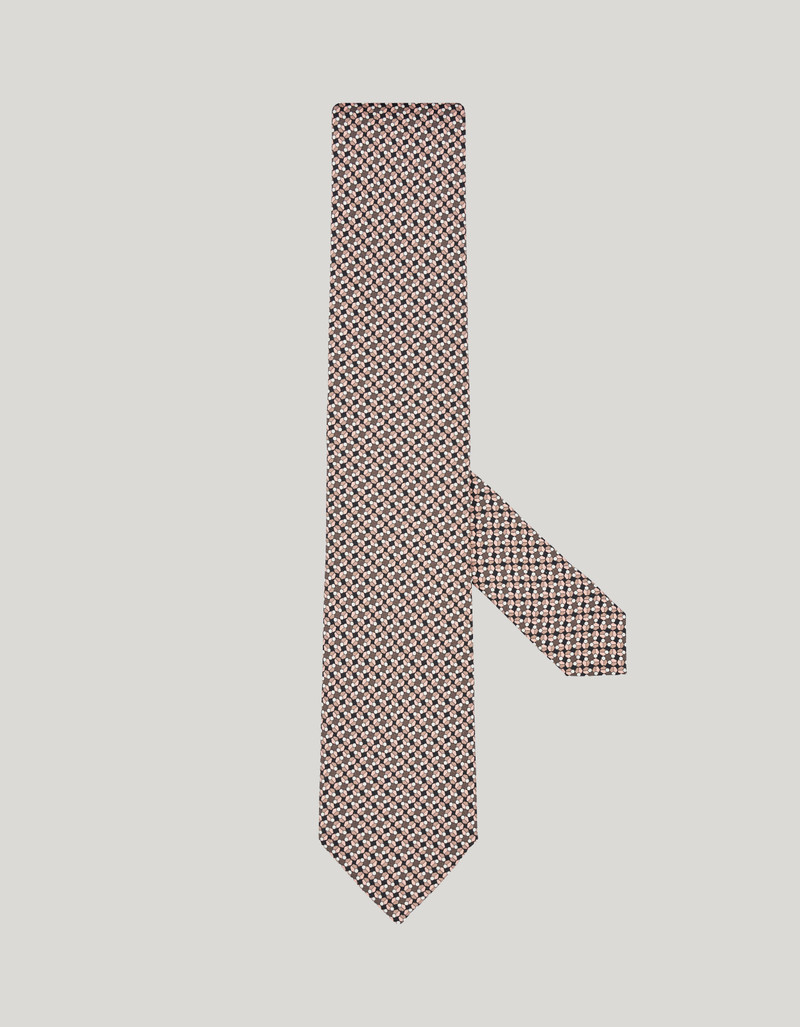 PRINTED SILK TIE, PATTERNED MOTIF 1