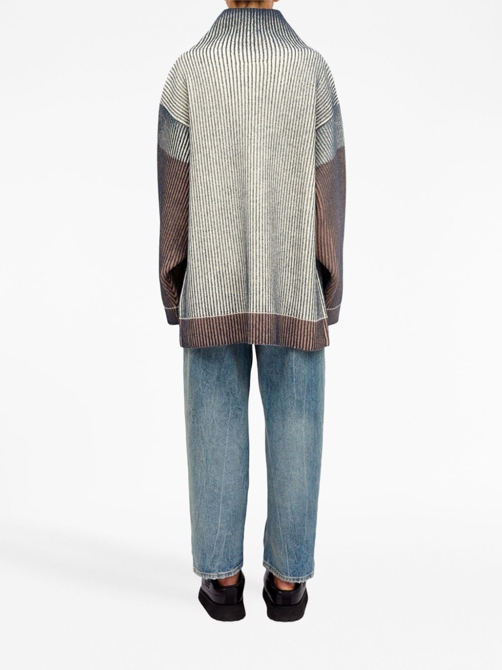 logo-print ribbed jumper - 4