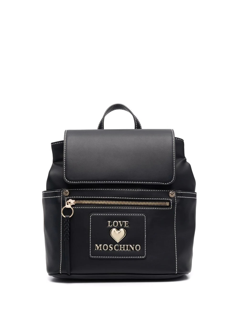 logo-plaque structured backpack - 1