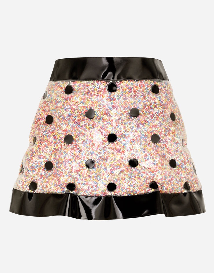 Quilted PVC miniskirt - 3