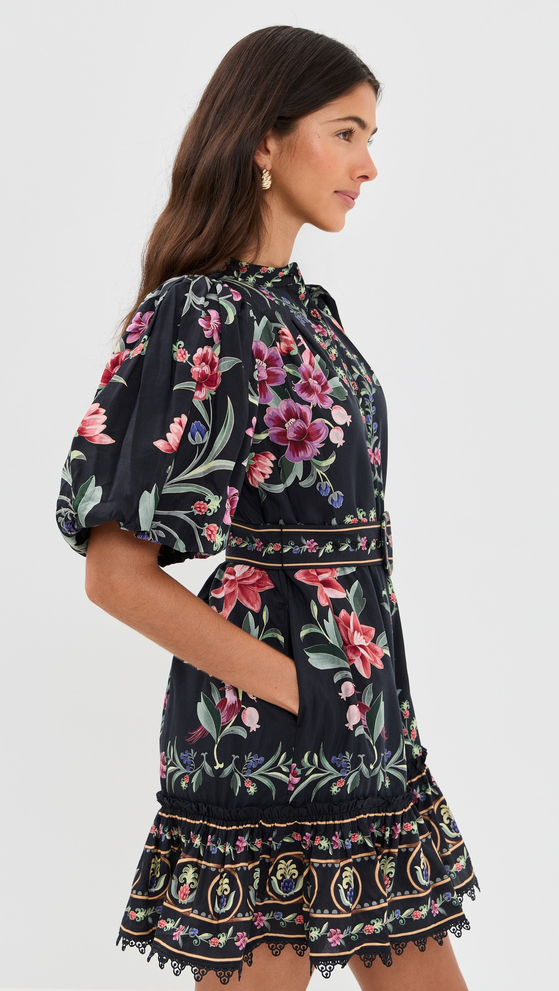 Belle Garden Black Mini Dress - 3