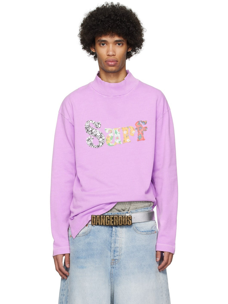 motif-embroidered 코튼 티셔츠 - 1