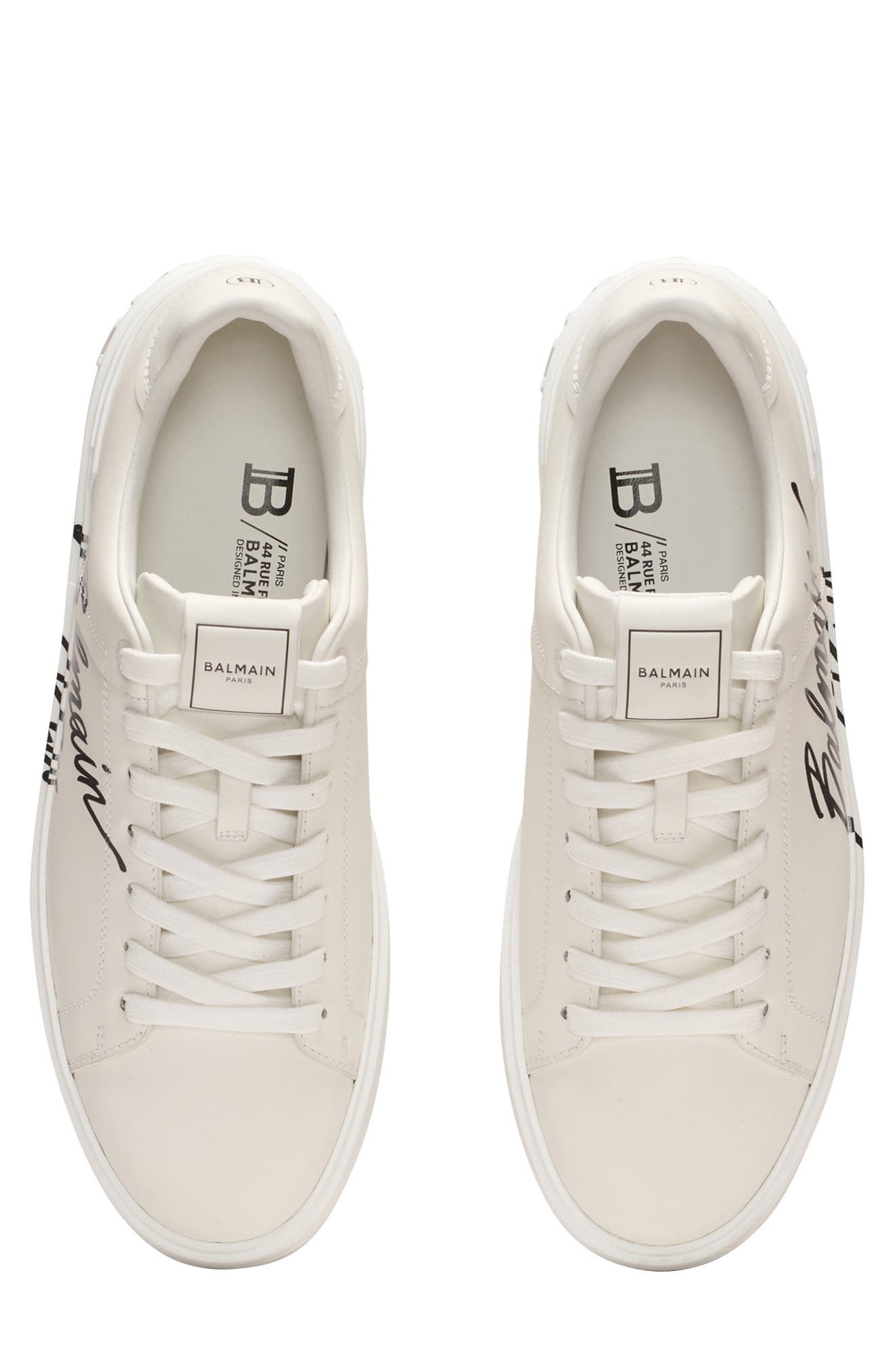 Balmain B-Court Low Top Sneaker in White at Nordstrom - 5
