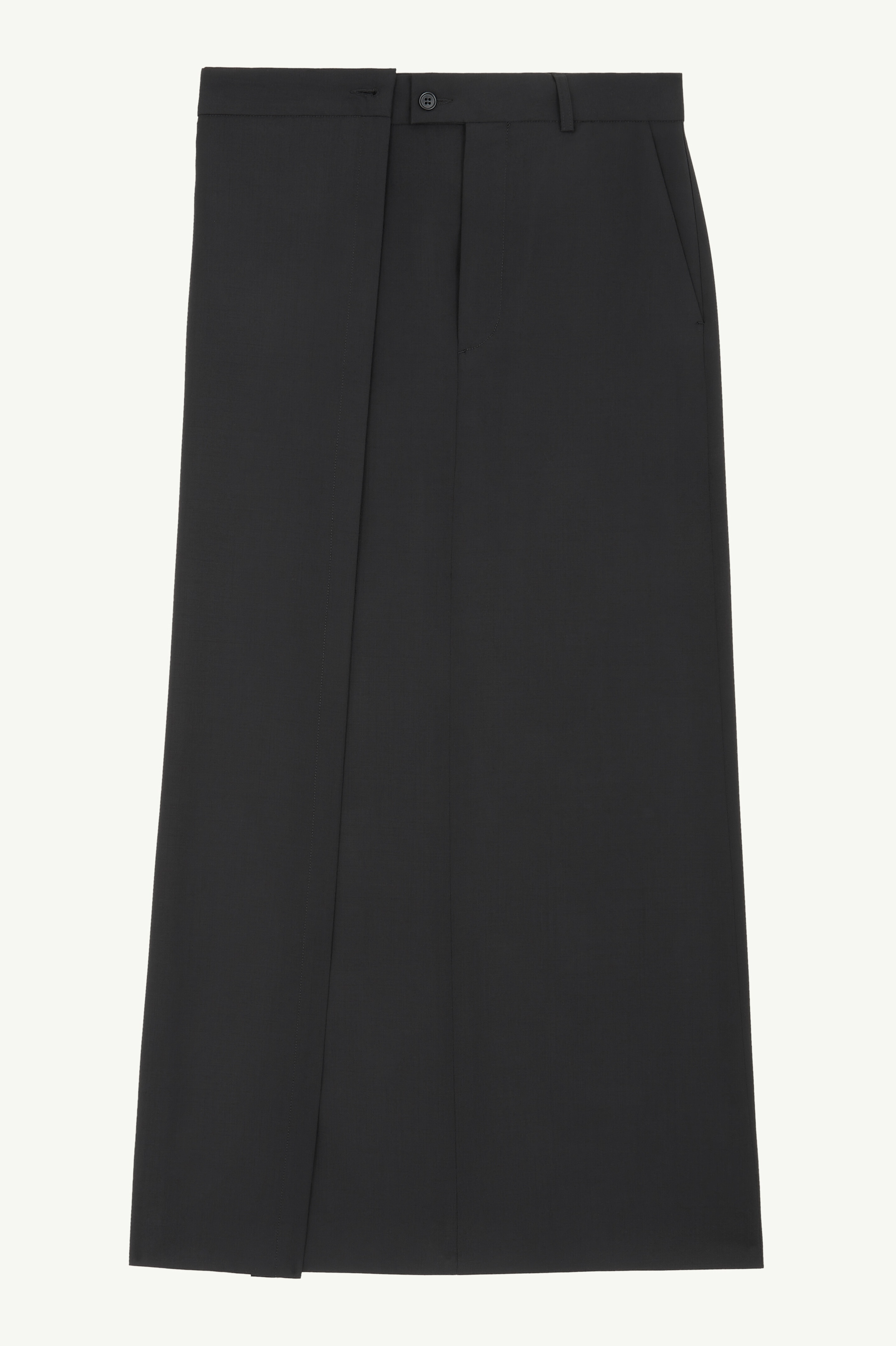 Tailoring Wool Canvas Skirt - 1