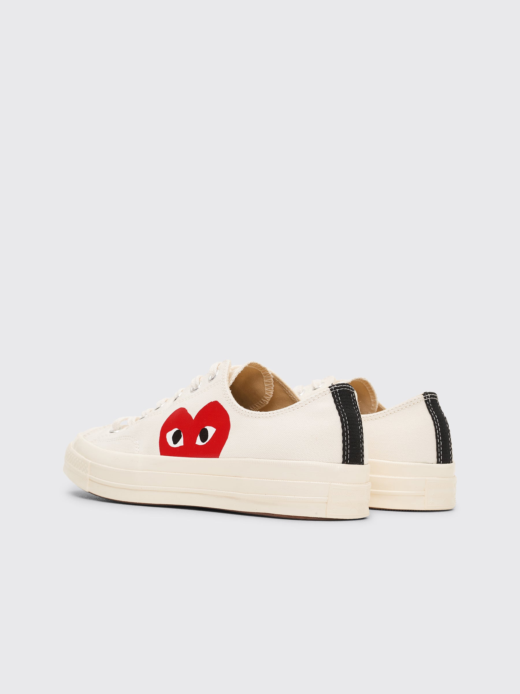 COMME DES GARÇONS PLAY X CONVERSE CHUCK 70 LOW WHITE - 4