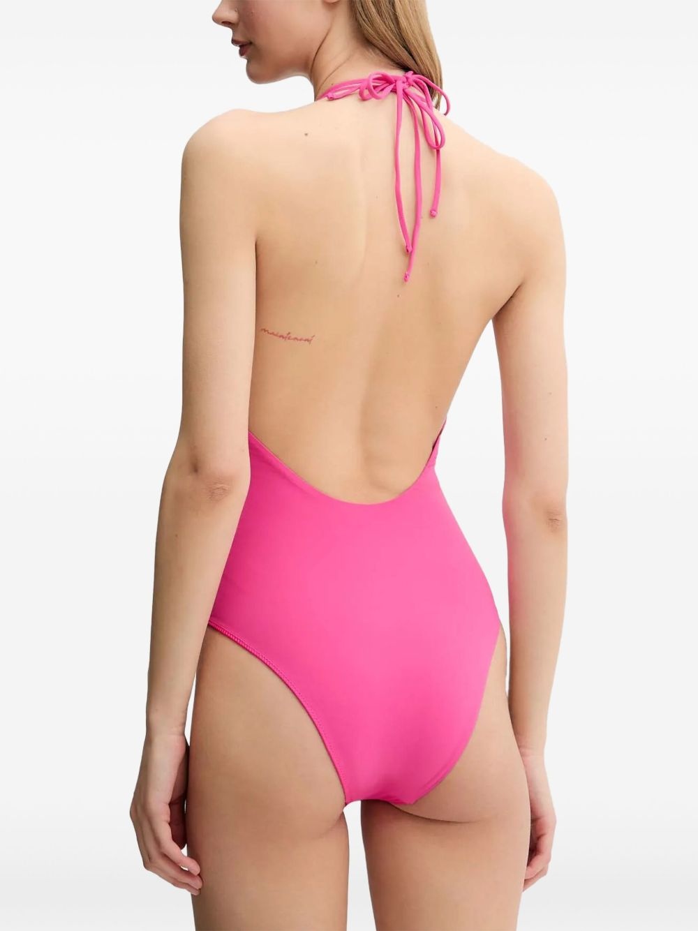 rhinestone-embellished halter swimsuit - 2