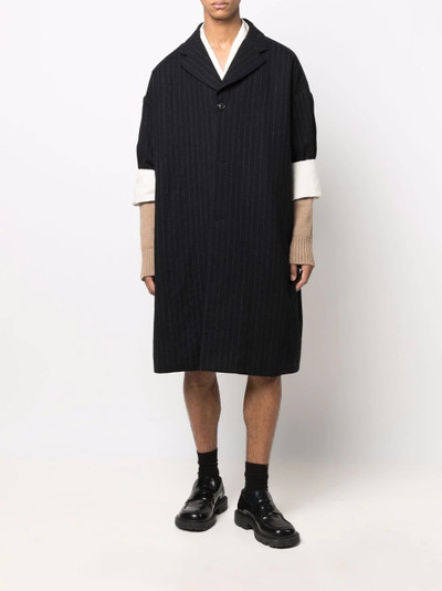 Maison Margiela single breasted pinstripe coat outlook