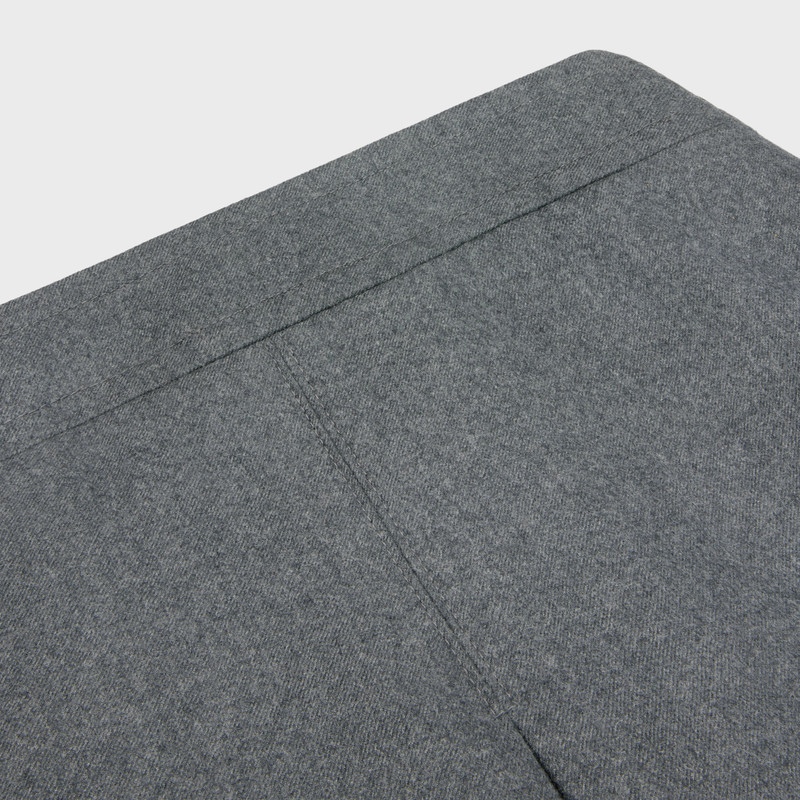 trapeze mini skirt in flannel twill 3