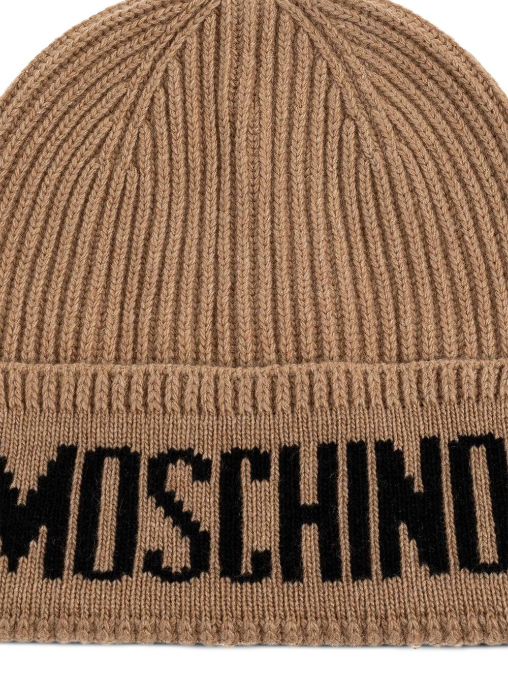 logo-embroidered ribbed beanie - 3