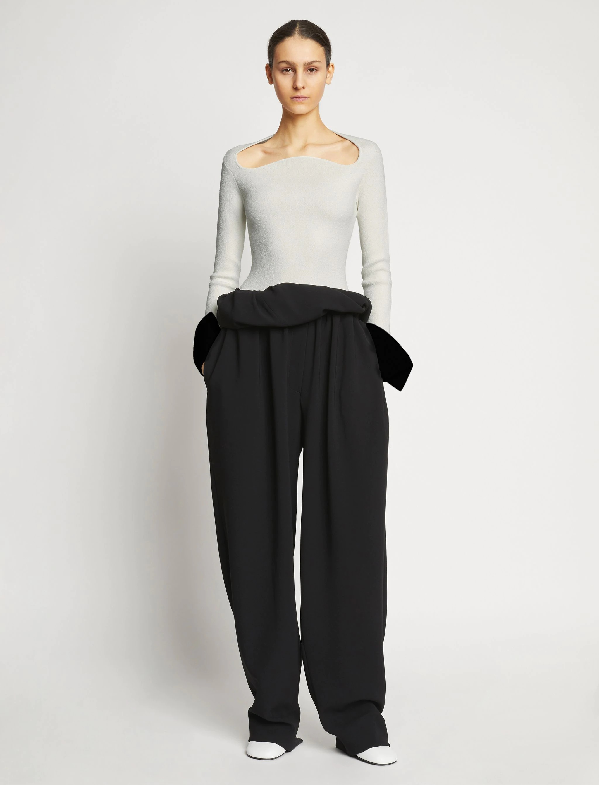 Textured Viscose Knit Sweater - 3