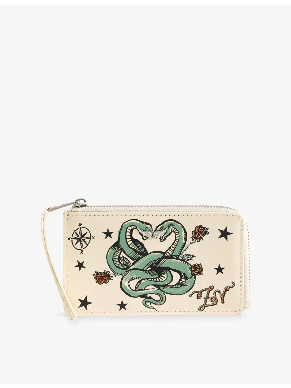 Rock Tattoo Leather Cardholder - 1