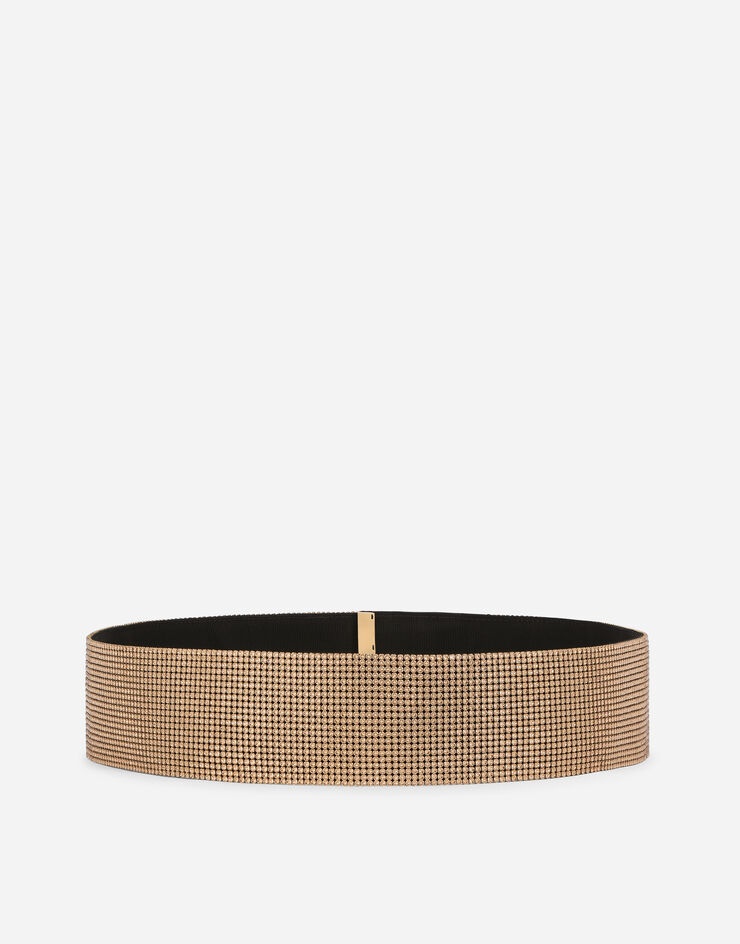 High-waist crystal mesh belt - 1