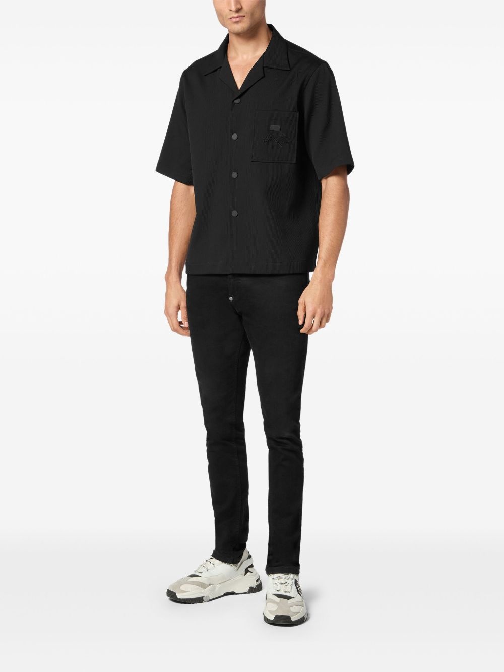 ribbed bowling shirt - 2