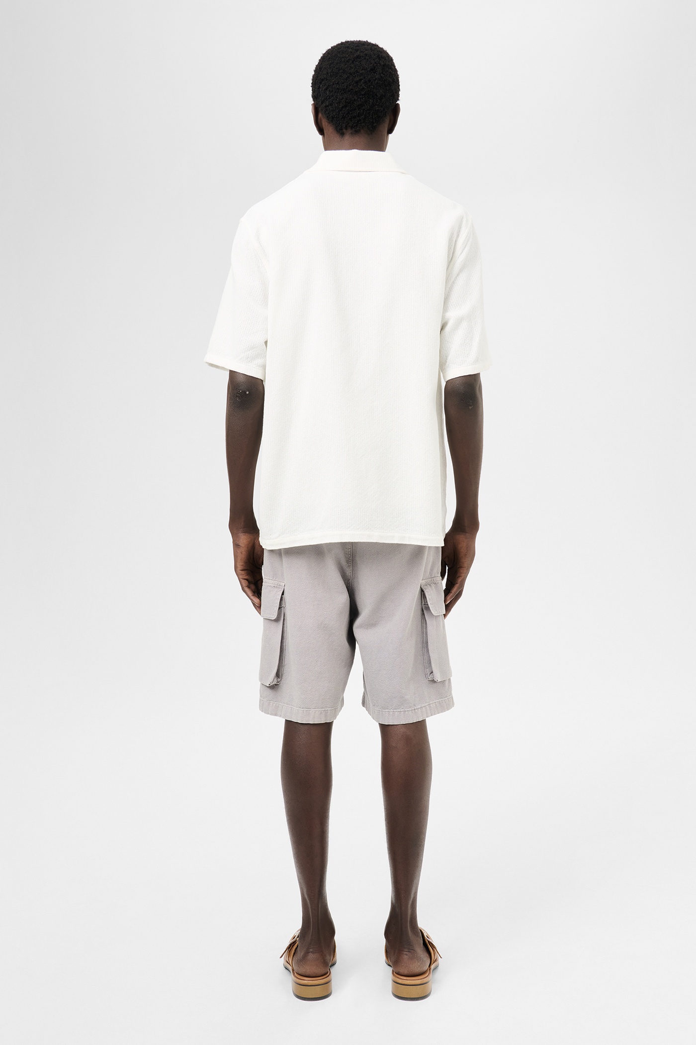 Box Shirt Shortsleeve White Crochet Weave - 6