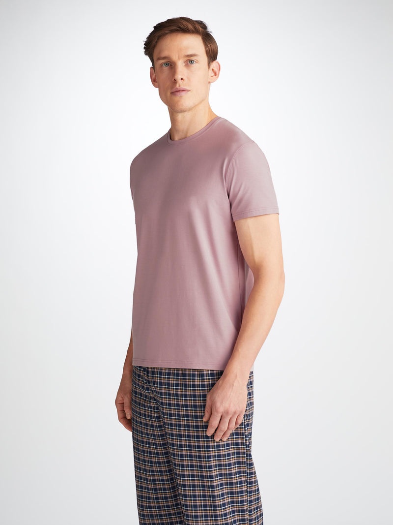 Men's T-Shirt Basel Micro Modal Stretch Mauve - 1